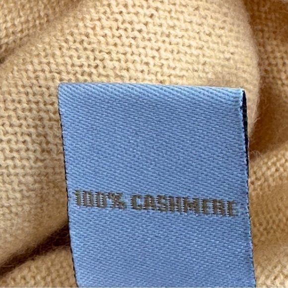 OC Oleg Cassini Ruffled Cashmere Cardigan in Peach Size Medium - Picture 7 of 8